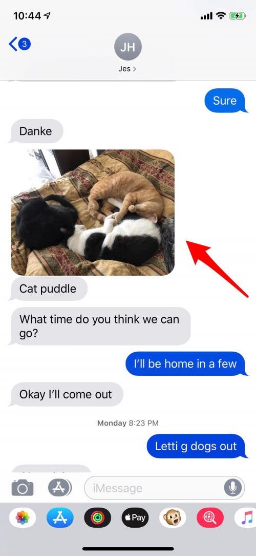 save images from iphone text messages