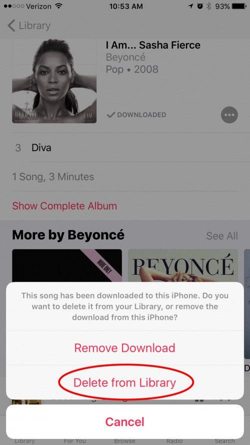 how to remove music from iPhone