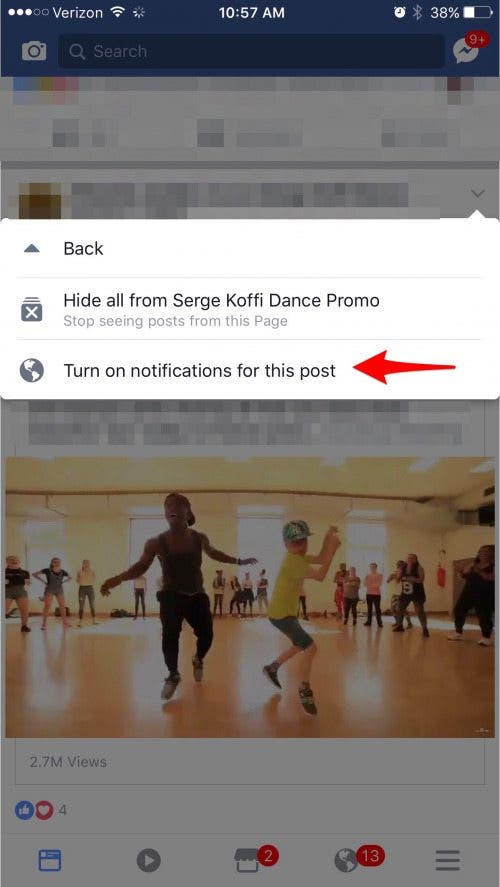 How to a Follow a Facebook Post Without Commenting