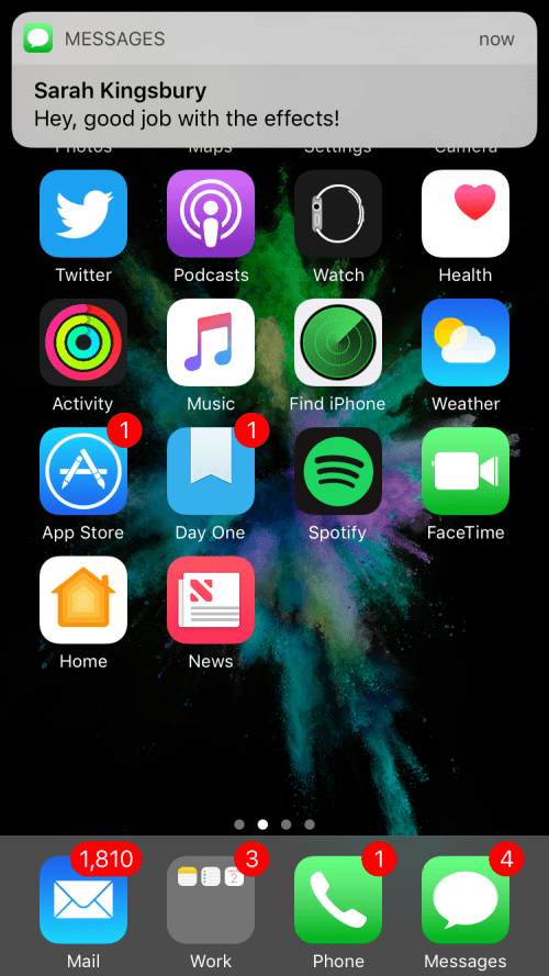 iPhone Messages Preview
