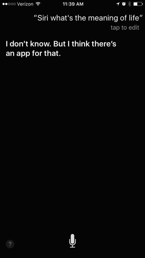 10 Answers Siri Has for the Meaning of Life
