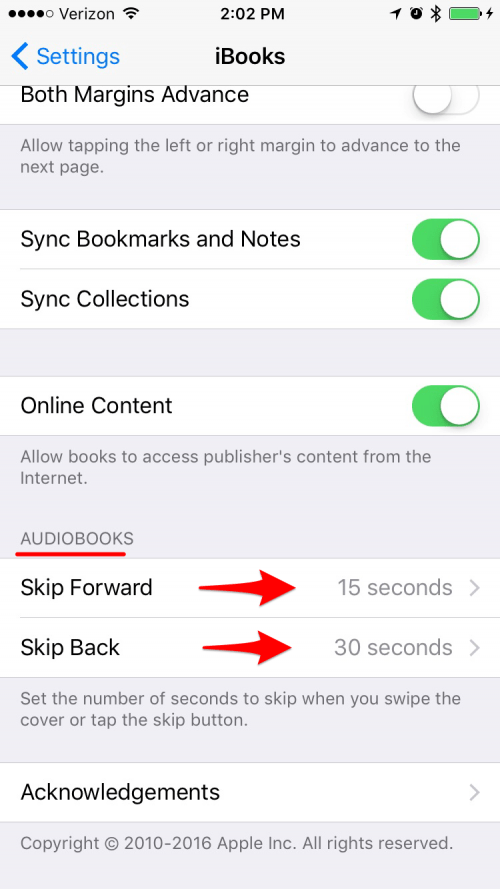 How to Change How Far You Skip Backward and Ahead in Audio Books in iBooks