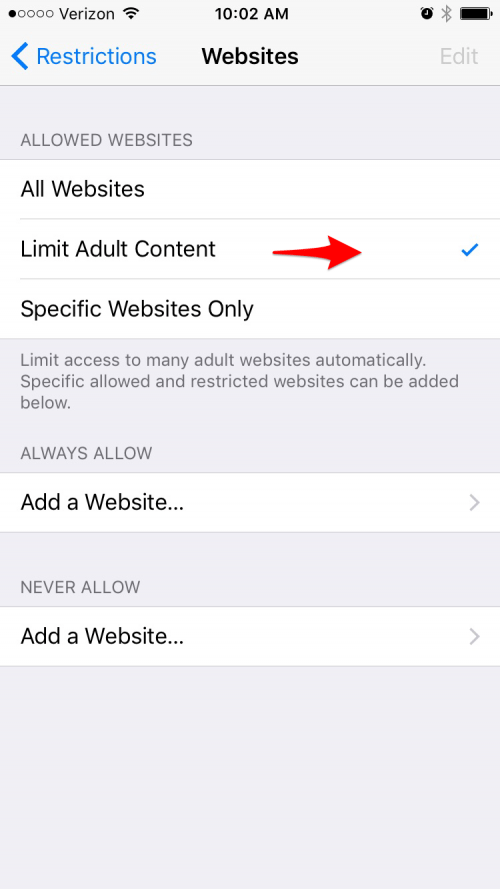 How to Restrict Access to Adult Websites on iPhone or iPad