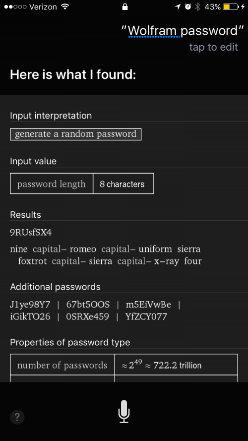 best things to ask siri with wilframalpha