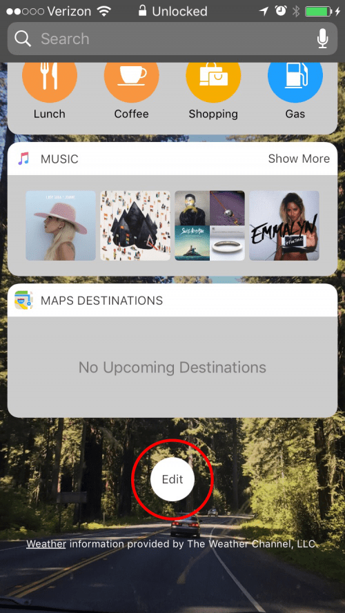How to Search Nearby Maps Locations from Widgets Screen in iOS 10