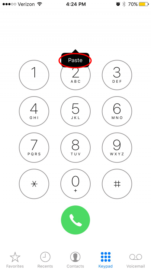 How to Copy and Paste a Number into iPhone Keypad