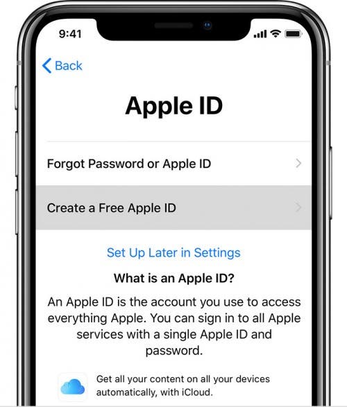 Get new outlet apple id