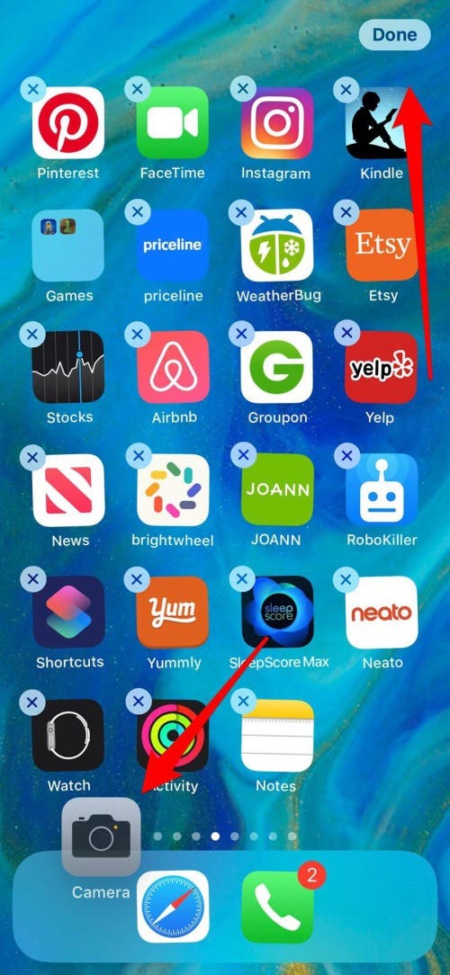 how to move icons on iphone