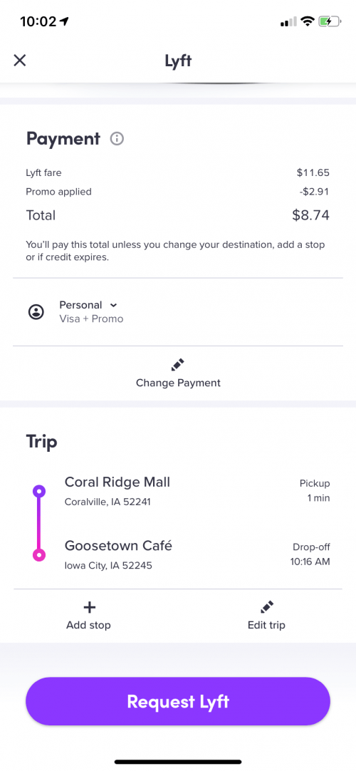 How To Delete Card Off Lyft Click 'payment' select the card you want