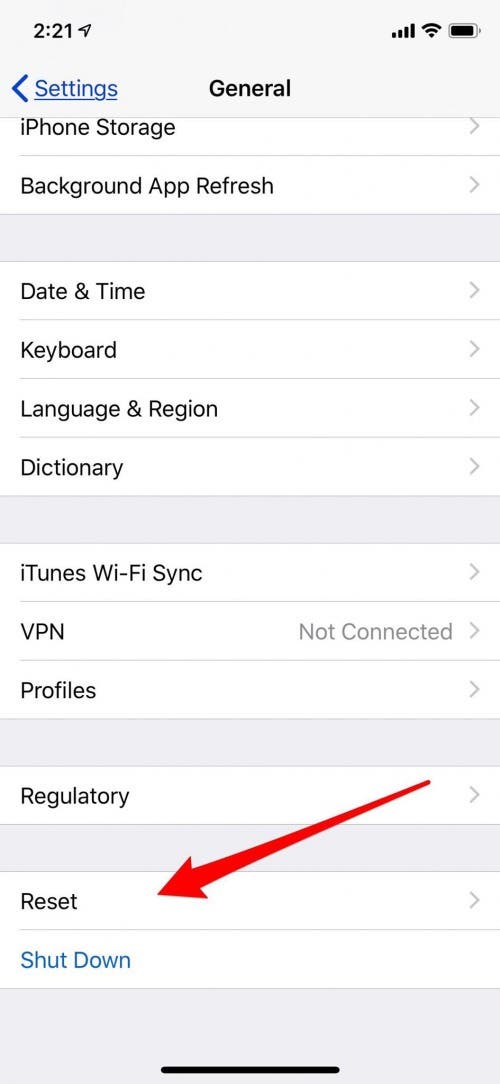 reset home screen layout
