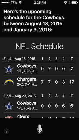 Use Siri for All Your Sports Information
