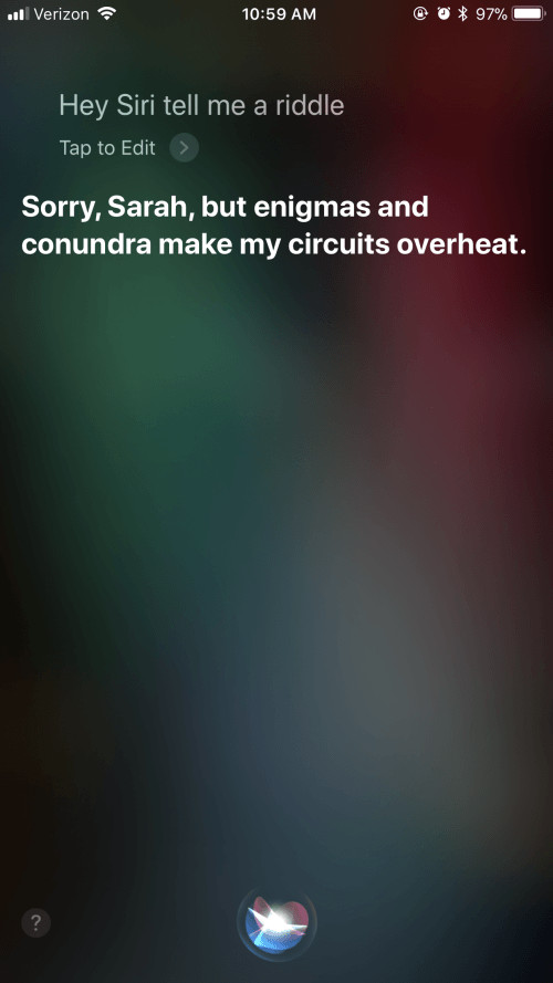 ask Siri a riddle