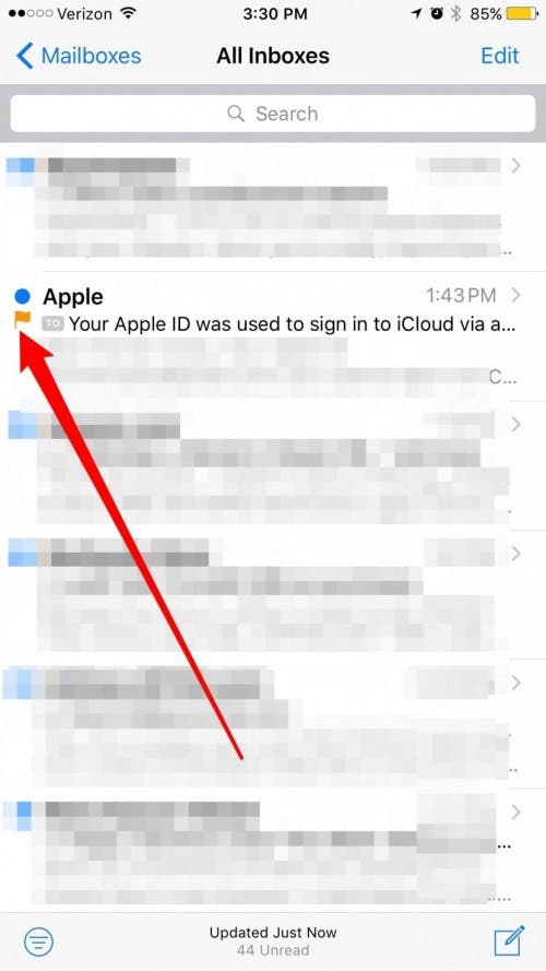 How to Get the Flag Icon Back in Mail on iPhone