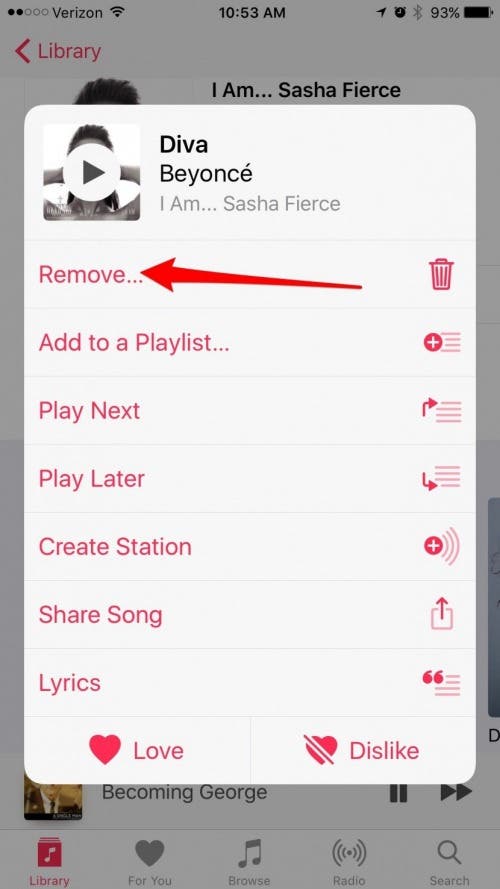 how to delete songs from iTunes