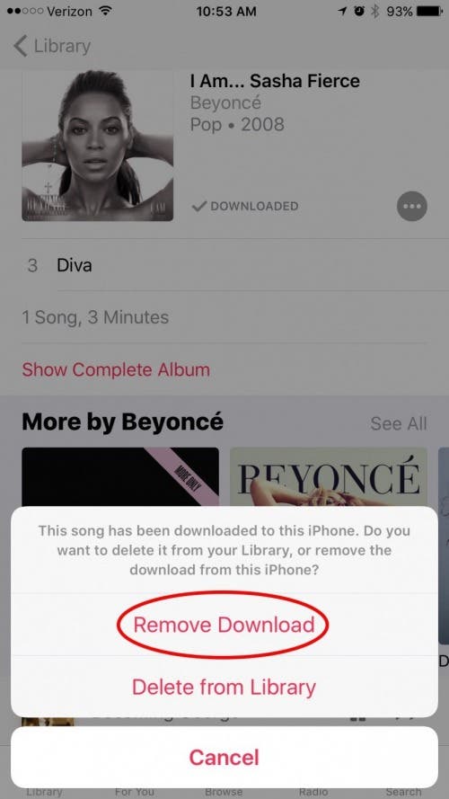 how to delete songs from iCloud