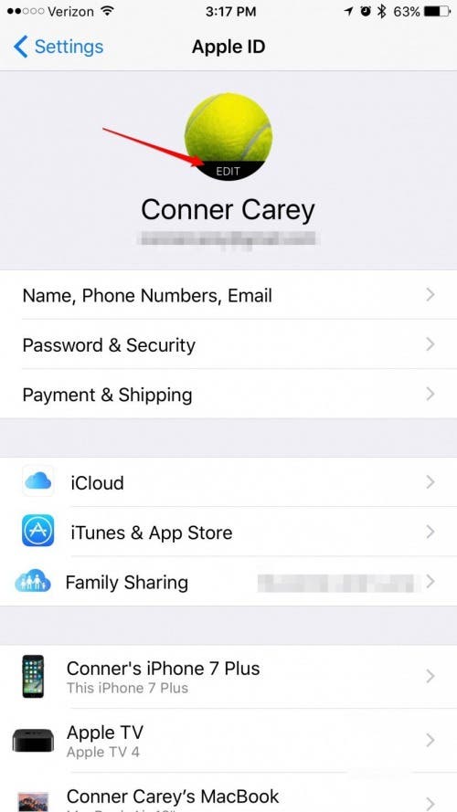 How to View Your Apple ID Profile on iPhone with iOS 10.3