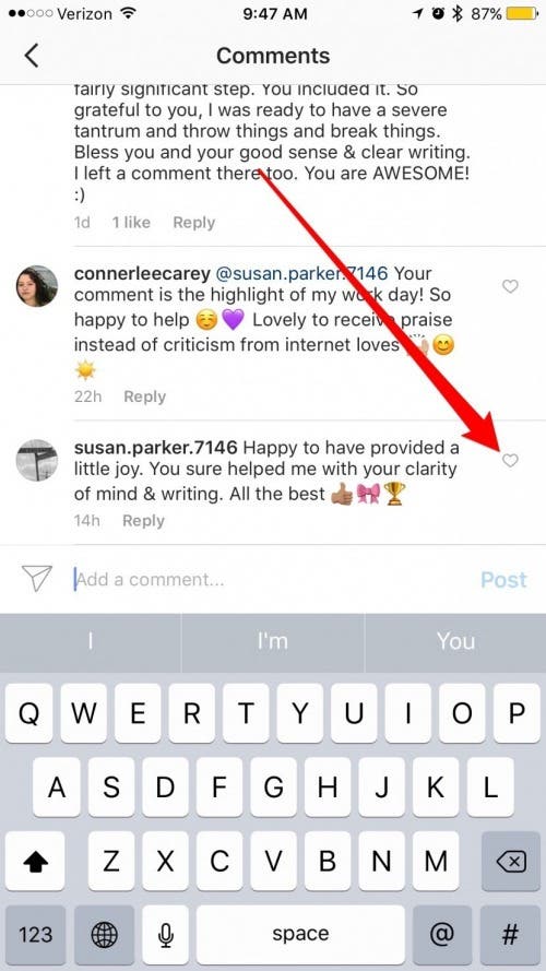 How to Like a Comment on Instagram