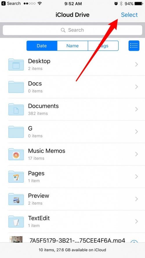 How to create a outlet folder on iphone