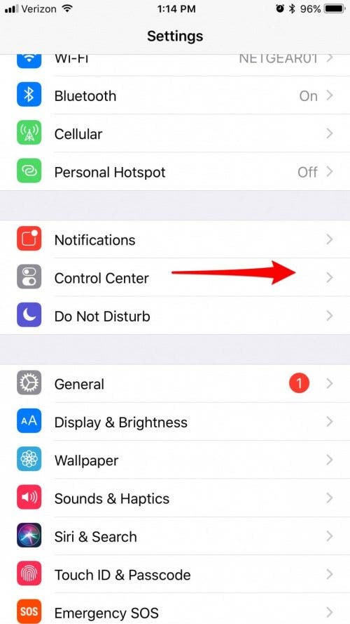 How To Add Low Power Mode To Control Center With Ios 11 On Iphone
