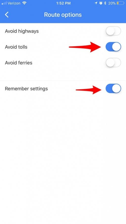 How To Avoid Toll Roads With Google Maps On Iphone Or Ipad