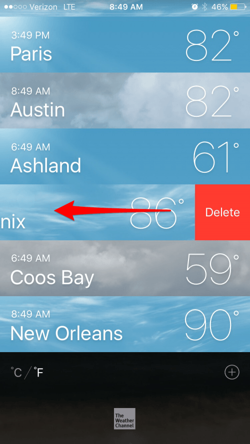 How to Add and Delete Locations in the Weather app on iPhone