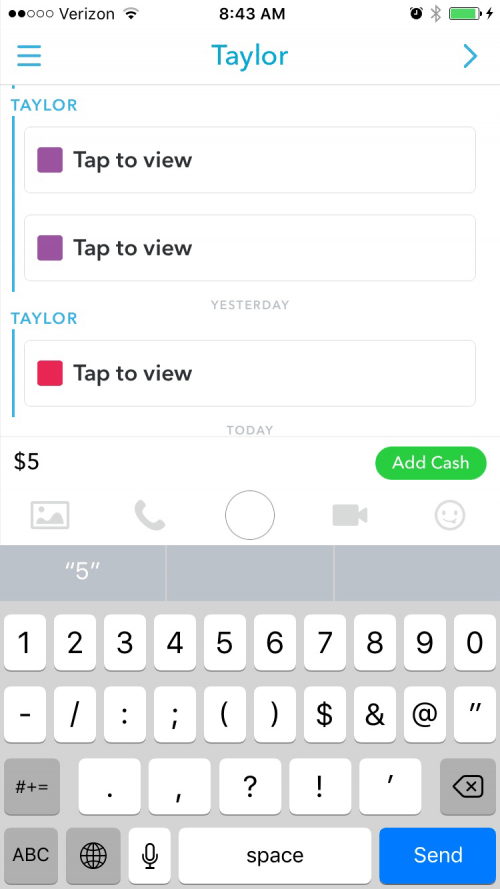 Tap send. Tap send
