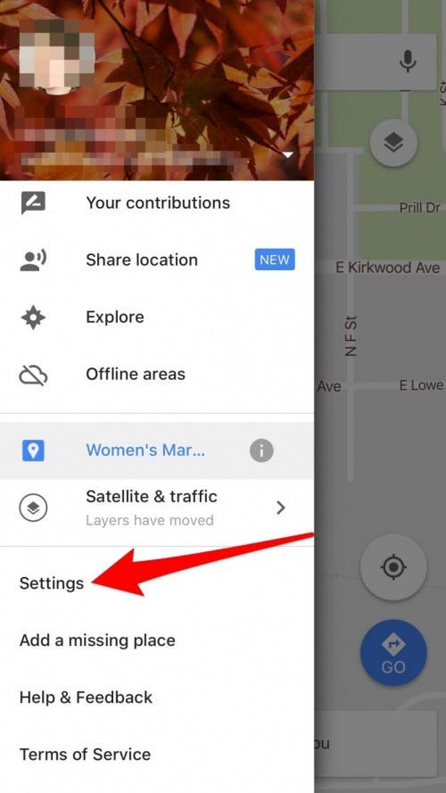 clear google maps search history
