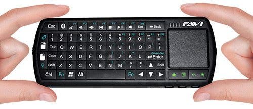 FAVI Mini Bluetooth Keyboard with Laser Pointer and Backlit Keys