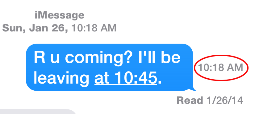 Tip of the Day: See the Time Messages Were Sent