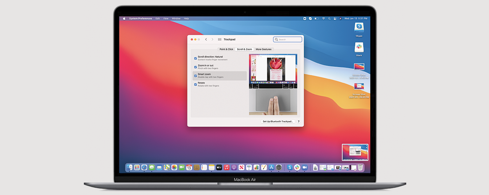 make trackpad swiping work for kindle for mac