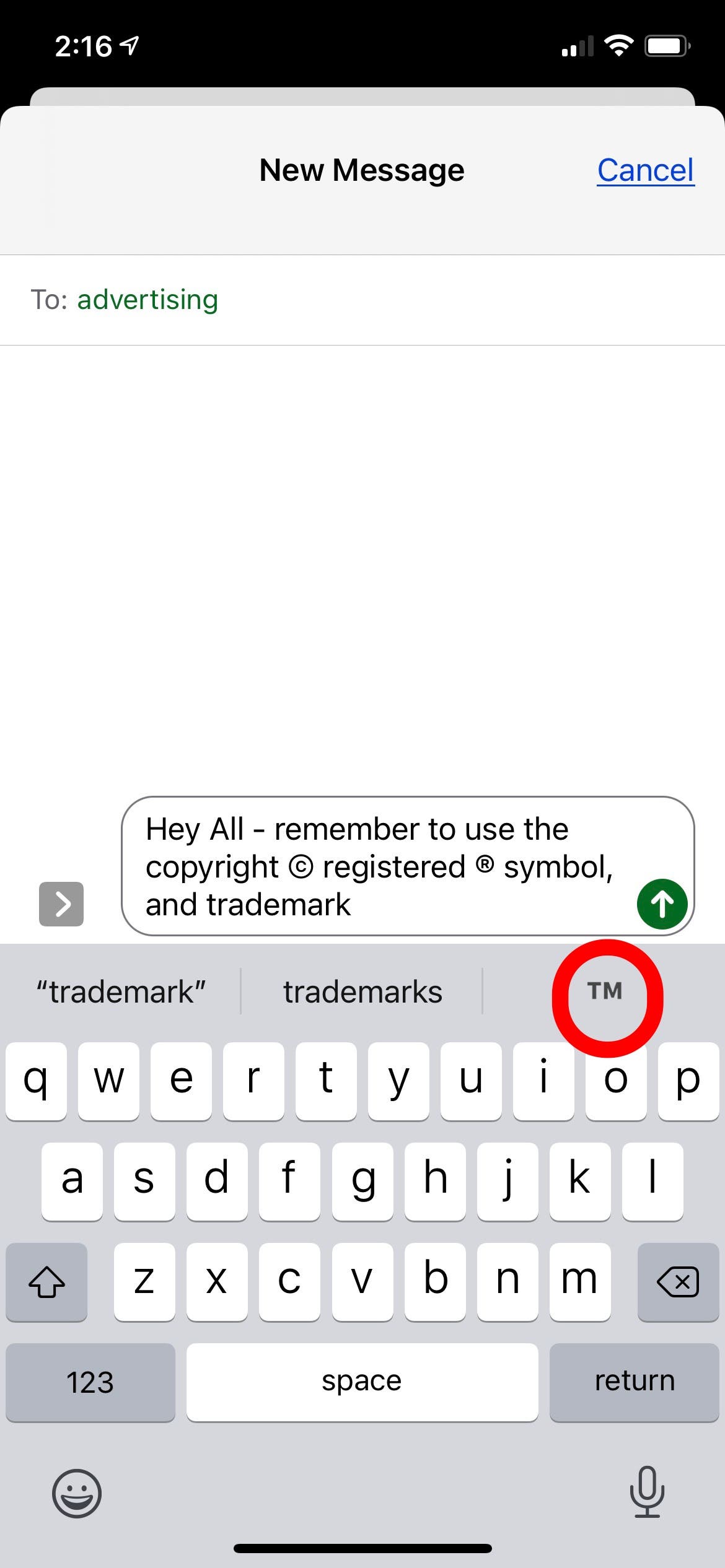 How to Type the Trademark & Copyright Symbol on iPhone