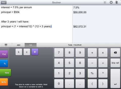 Soulver for iPad