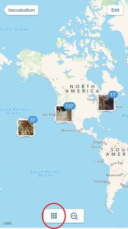 Instagram photo map