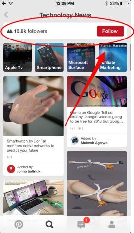 technology category on Pinterest