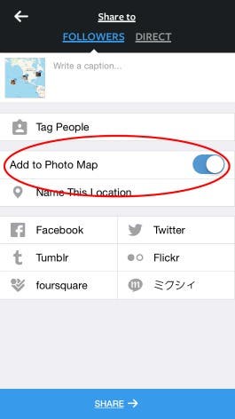 Turn off Instagram location data