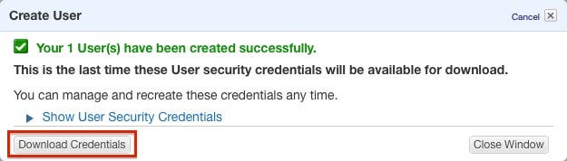 Download credentials