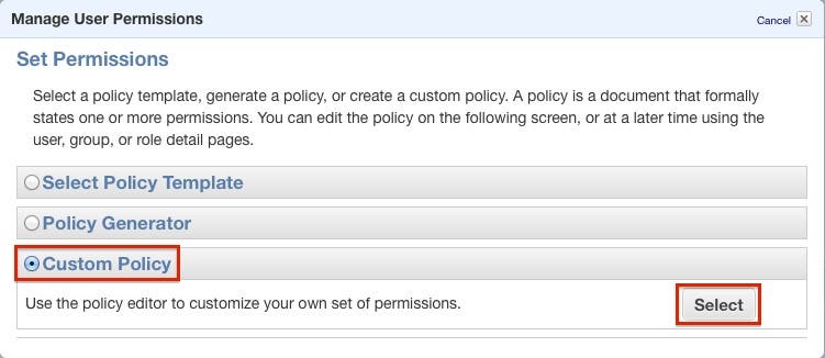 Custom policy