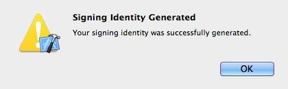 Signing identity generated