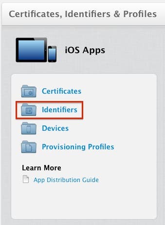 Select the Certificates link