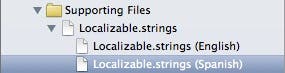 The spanish Localizable.strings file