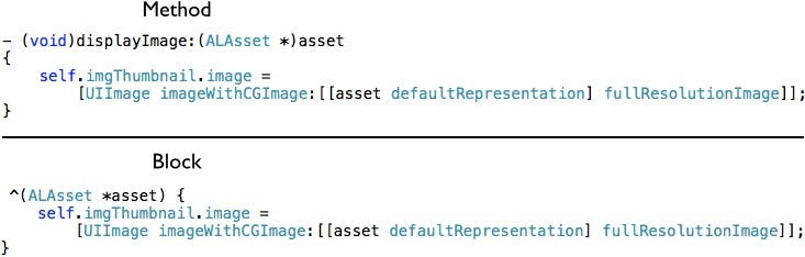 Method vs. Block