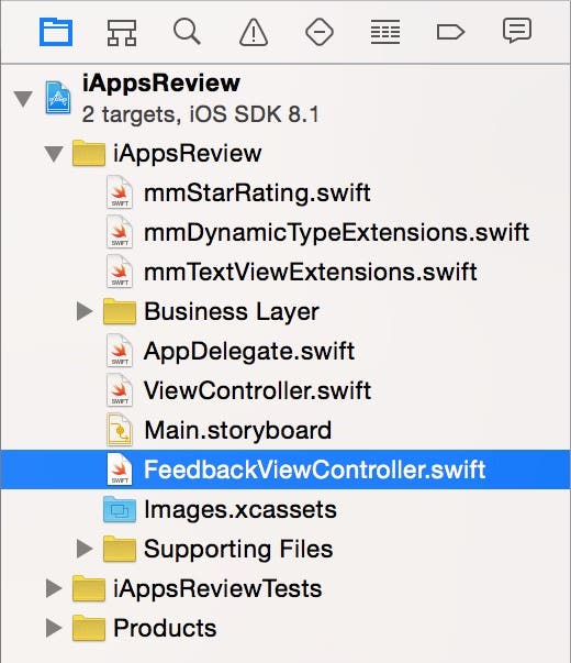 New view controller file