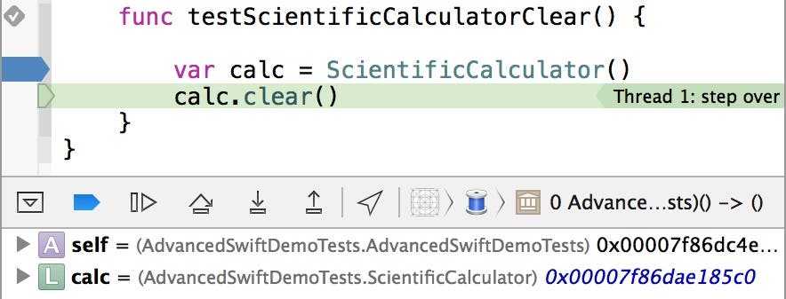 Getting ready to run calc.clear