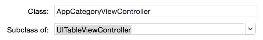 Create AppCategoryViewController