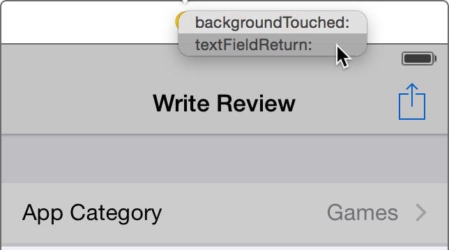 Select textFieldReturn