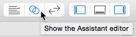 Select the Assistant Editor button