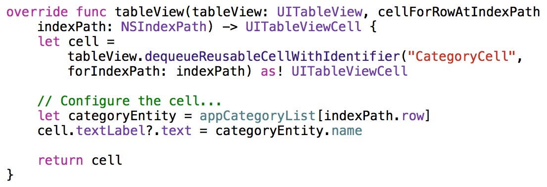 cellForRowAtIndexPath