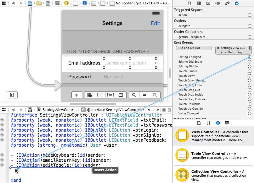 Create action method