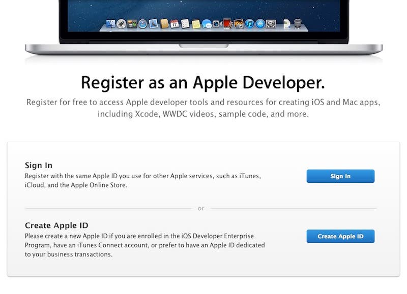 Apple Developer Registration