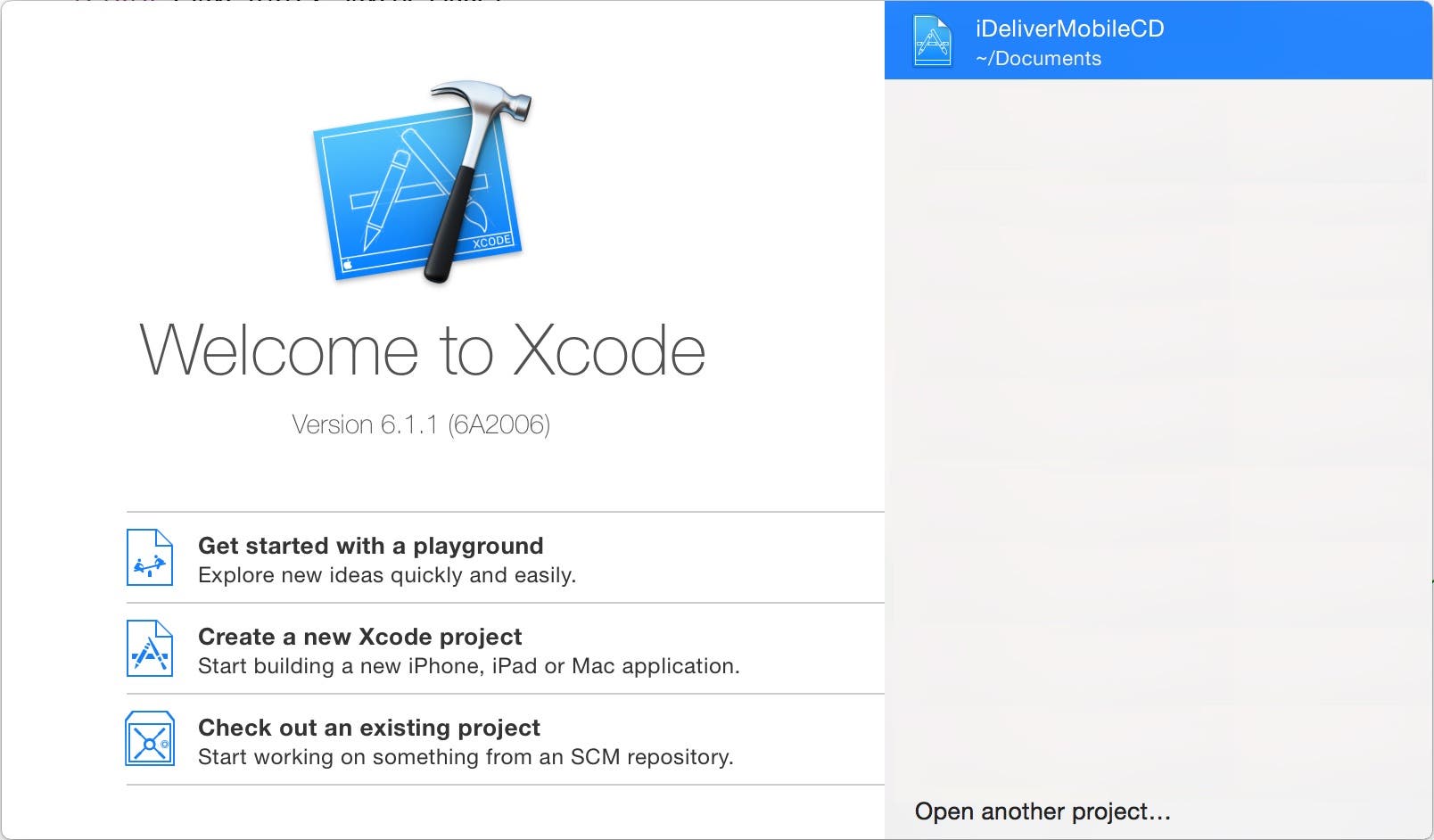 Welcome to Xcode